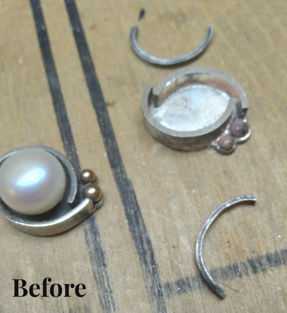 Earring Repair Before Photo