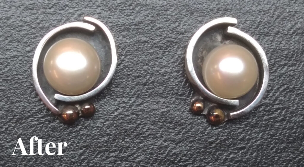 Earring Repair After Photo Finished Product