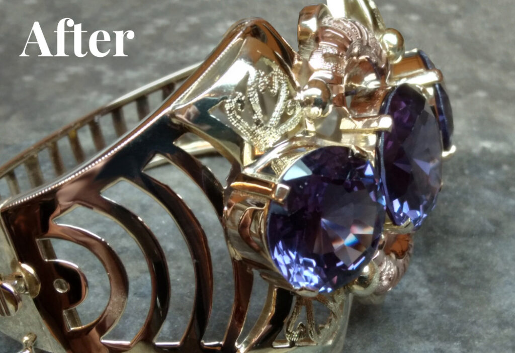Restored Purple Ring After Jewelry Repairs
