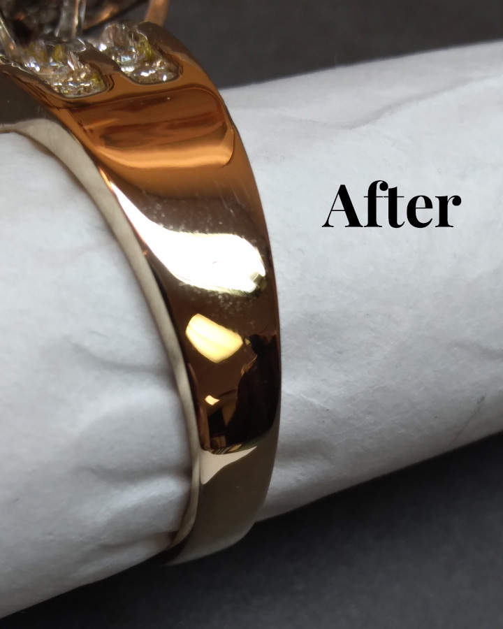 refinished ring before and after photo